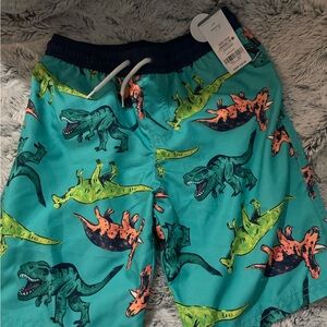 Carter's Teal Dinosaur Print Kids Shorts